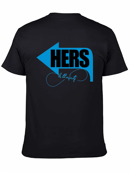 Matching Couple Hers T-Shirt - Arrow Graphic Design