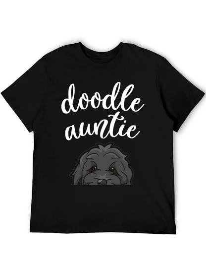 Doodle Auntie Black T-Shirt