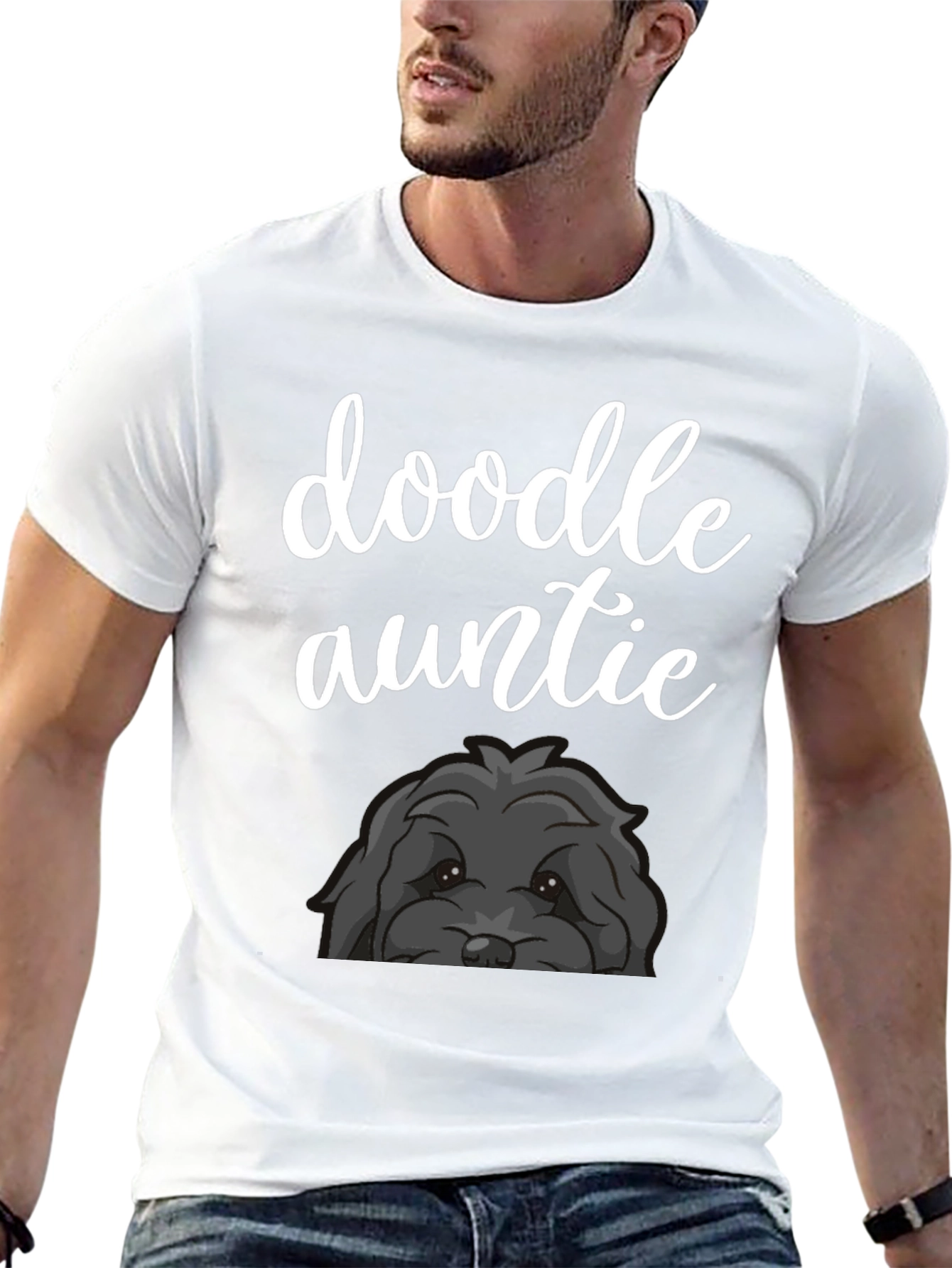 Doodle Auntie Black T-Shirt