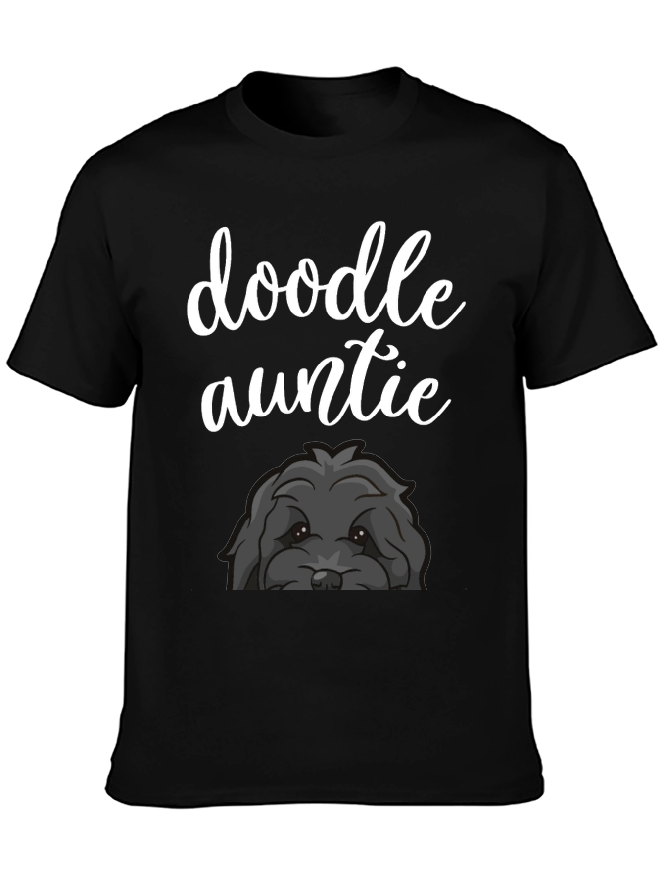 Doodle Auntie Black T-Shirt