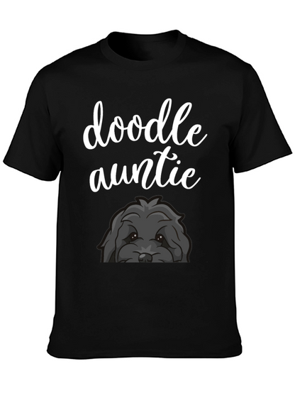 Doodle Auntie Black T-Shirt