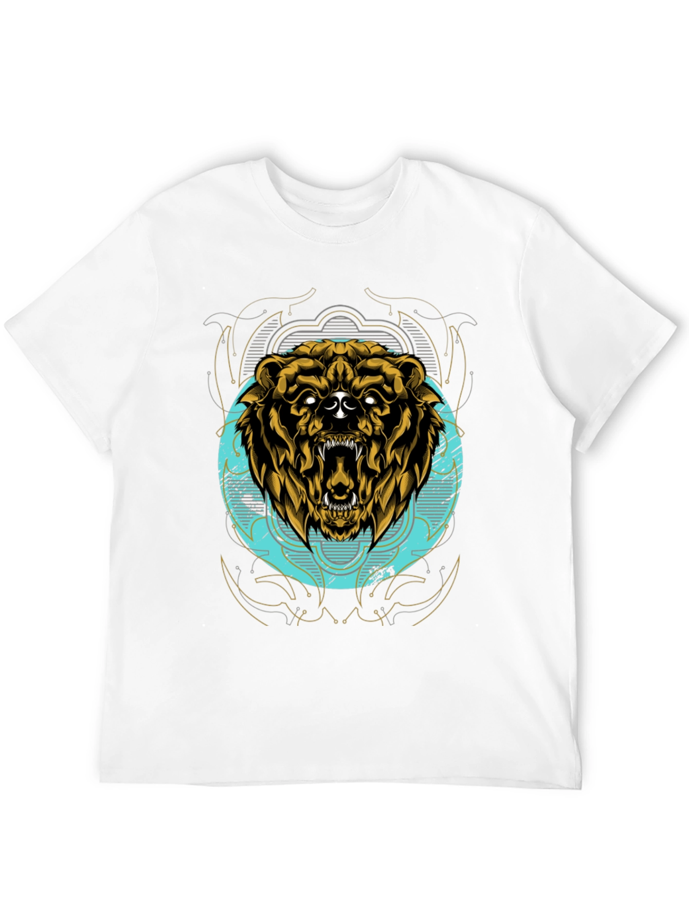 Grizzly Bear Graphic Tee - Mens Black T-Shirt