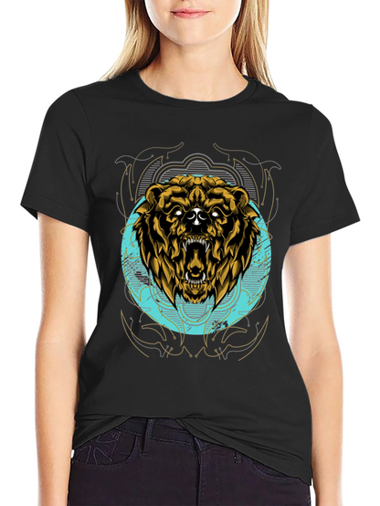 Grizzly Bear Graphic Tee - Mens Black T-Shirt