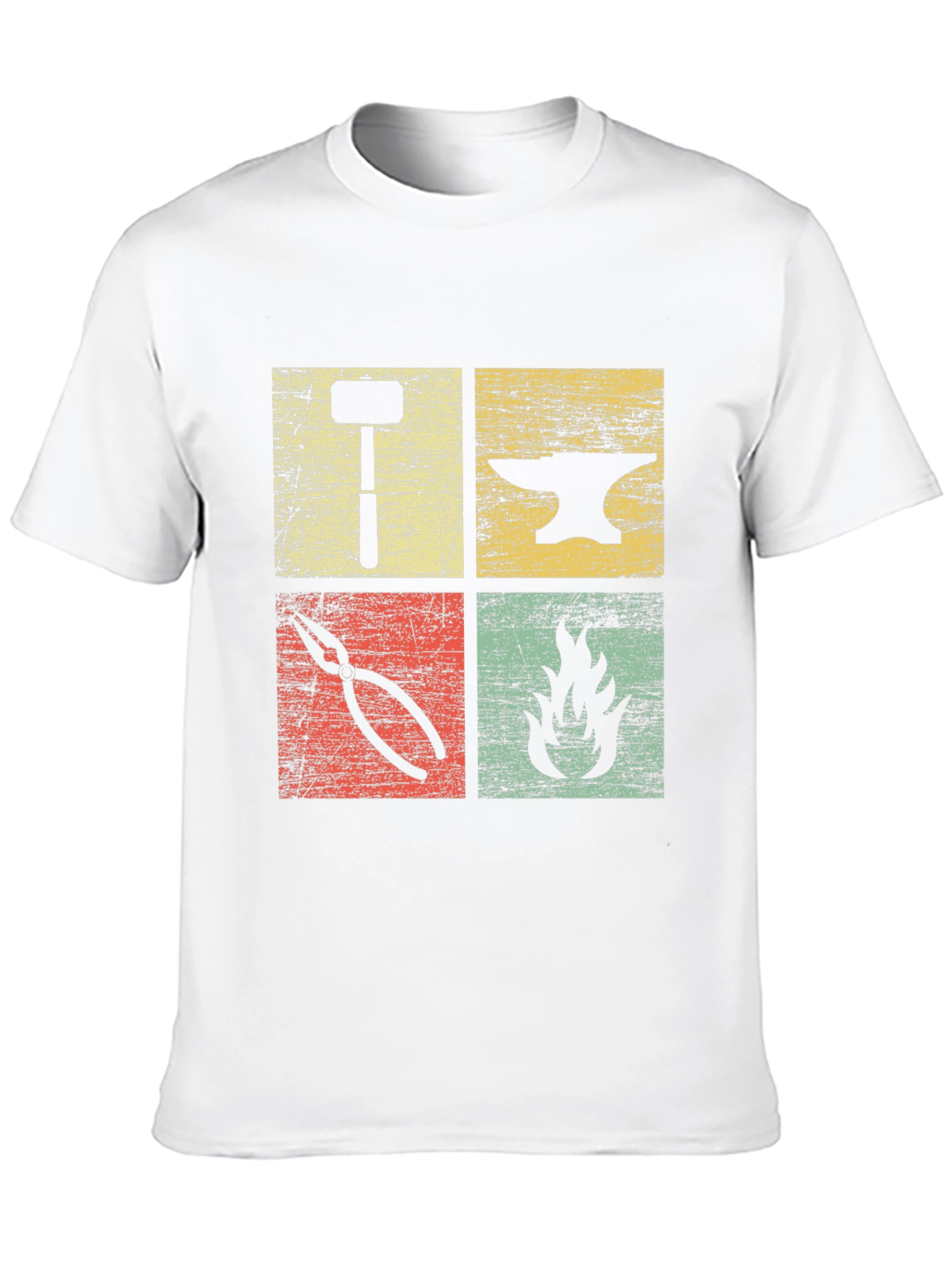 Blacksmith Forge T-Shirt | Hammer Anvil Fire Tongs