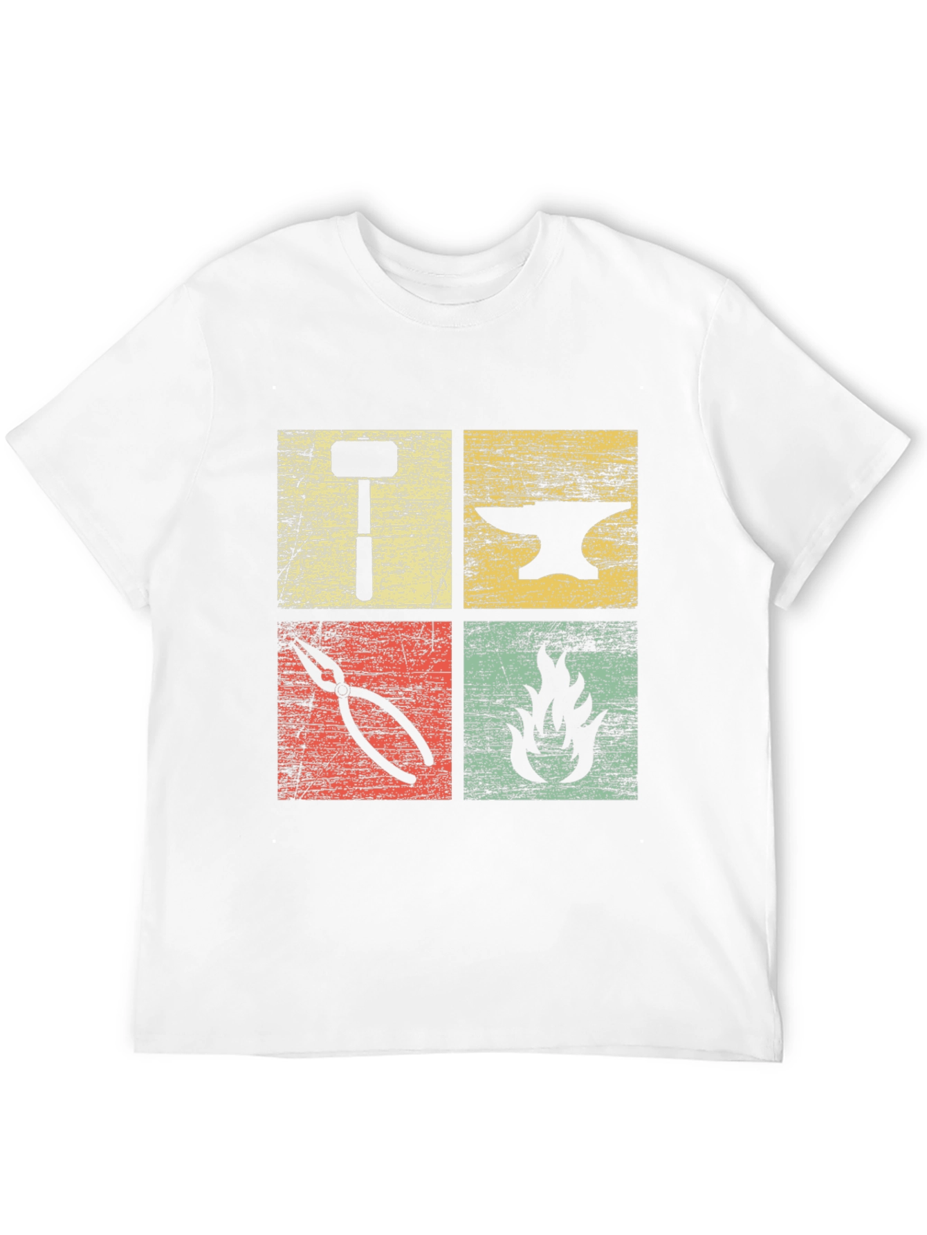 Blacksmith Forge T-Shirt | Hammer Anvil Fire Tongs