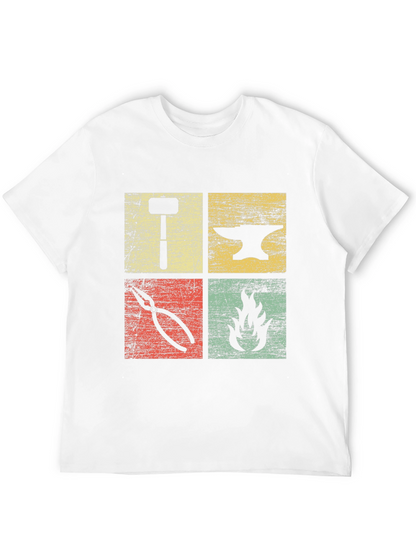 Blacksmith Forge T-Shirt | Hammer Anvil Fire Tongs