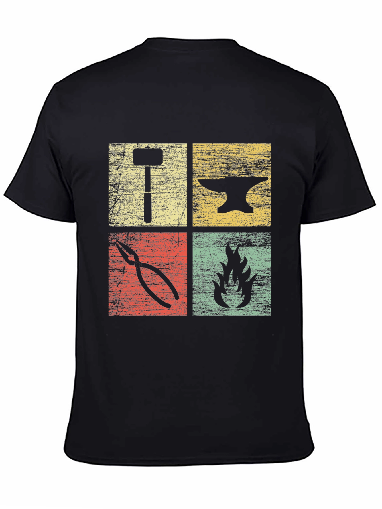 Blacksmith Forge T-Shirt | Hammer Anvil Fire Tongs