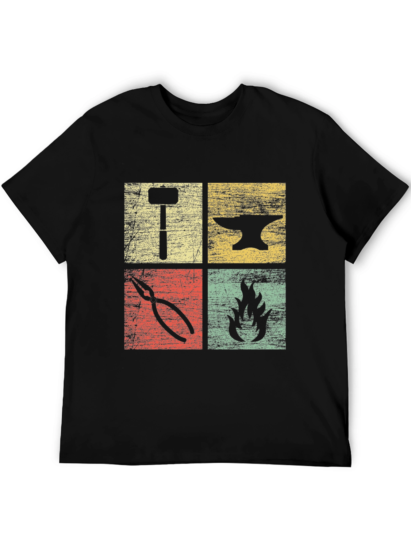 Blacksmith Forge T-Shirt | Hammer Anvil Fire Tongs
