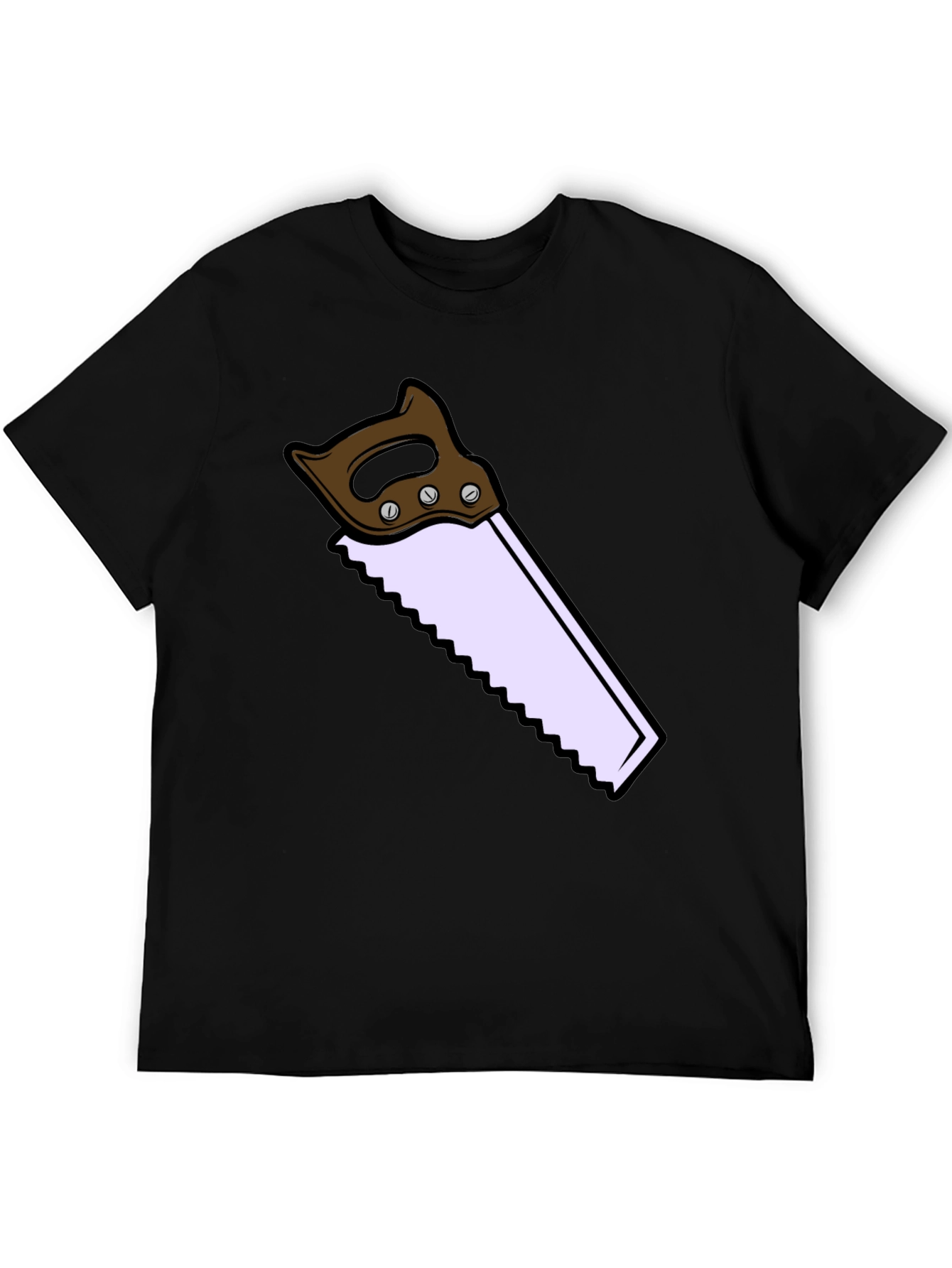 Novelty Saw Graphic T-Shirt - Black