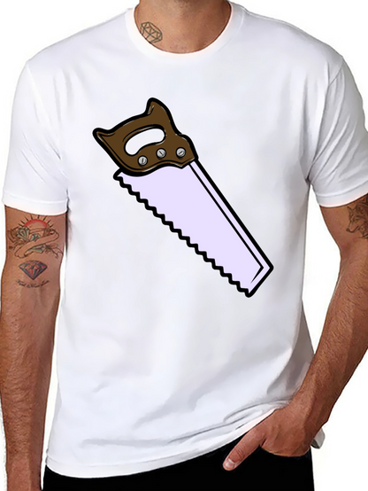 Novelty Saw Graphic T-Shirt - Black