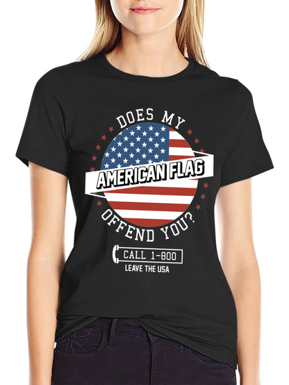American Flag Graphic Tee - Patriotic Humor T-Shirt