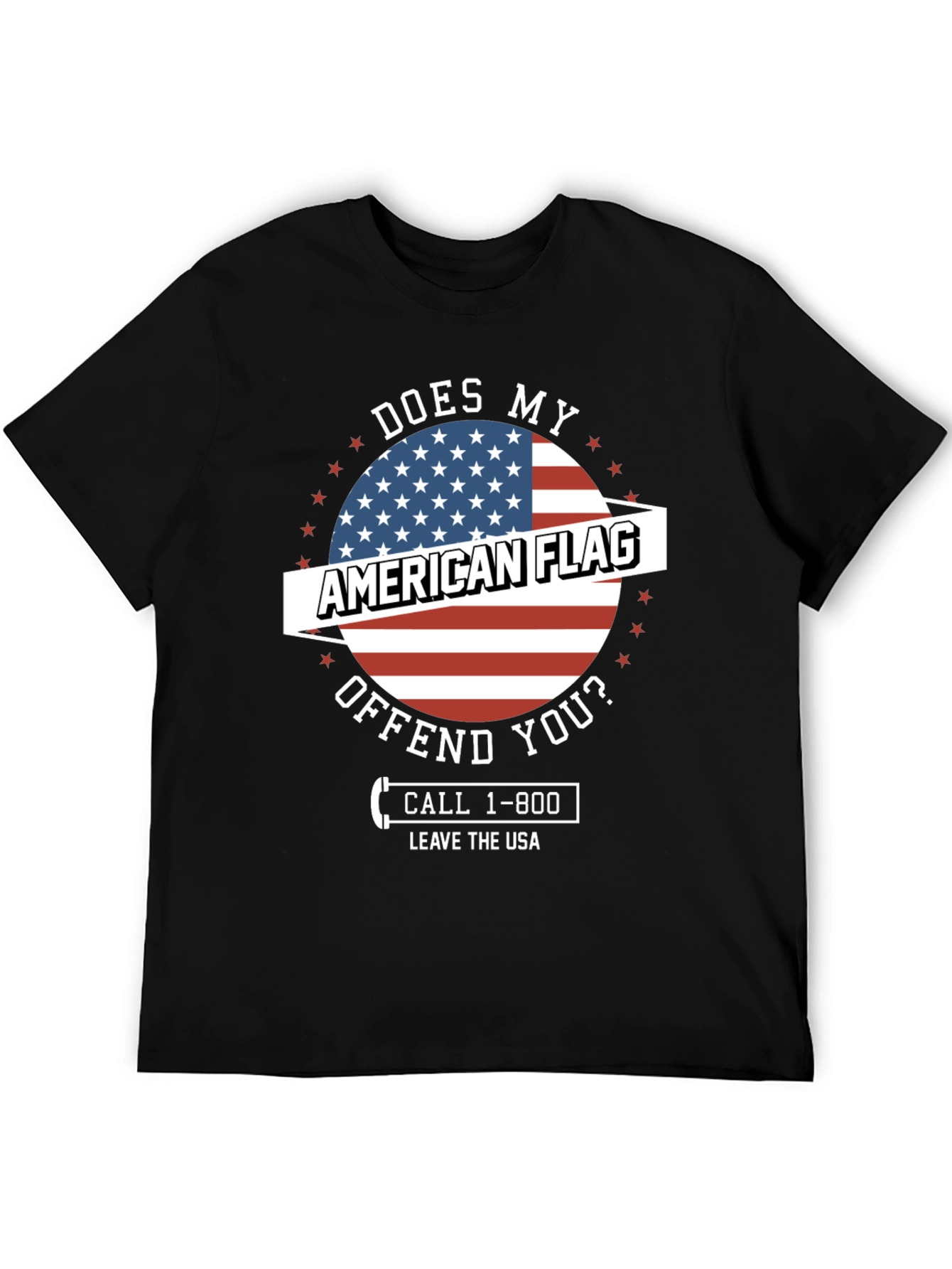 American Flag Graphic Tee - Patriotic Humor T-Shirt