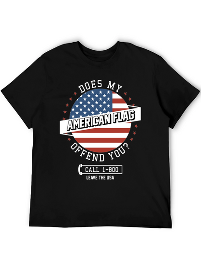 American Flag Graphic Tee - Patriotic Humor T-Shirt