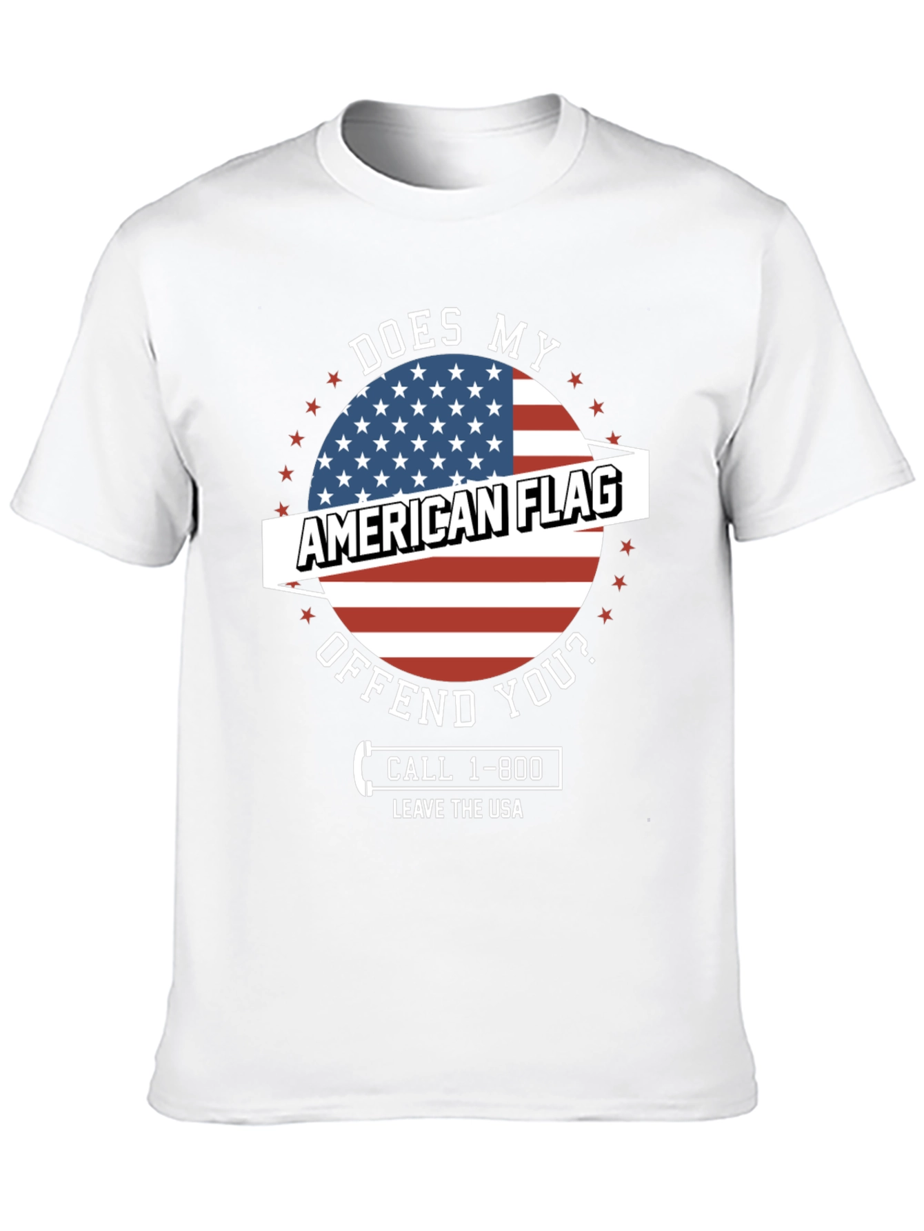 American Flag Graphic Tee - Patriotic Humor T-Shirt
