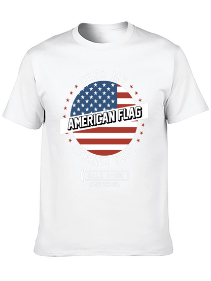 American Flag Graphic Tee - Patriotic Humor T-Shirt