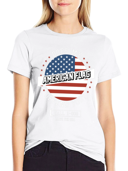 American Flag Graphic Tee - Patriotic Humor T-Shirt