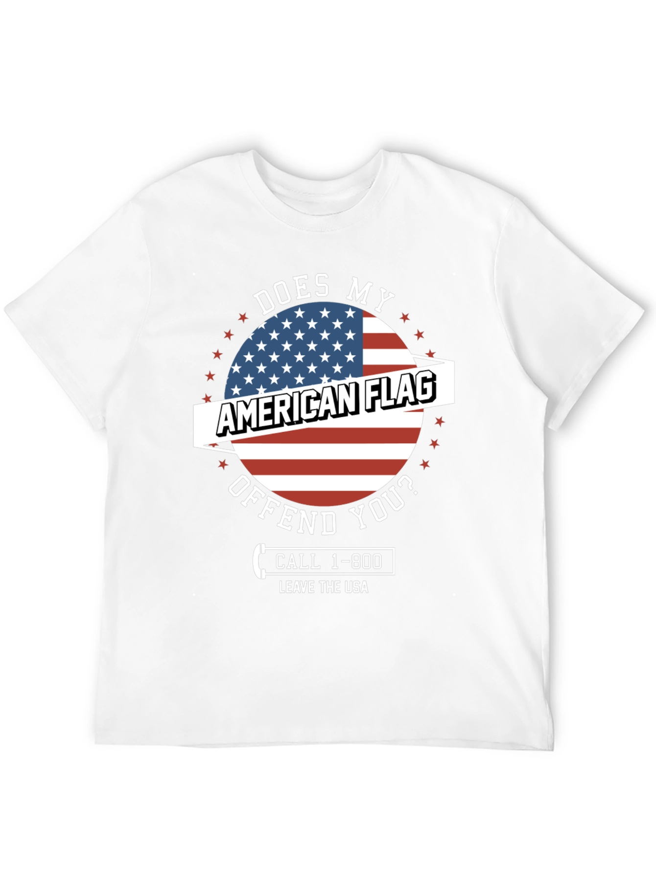 American Flag Graphic Tee - Patriotic Humor T-Shirt