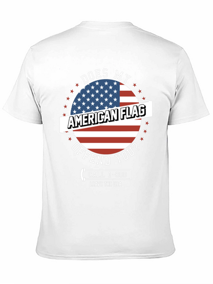 American Flag Graphic Tee - Patriotic Humor T-Shirt