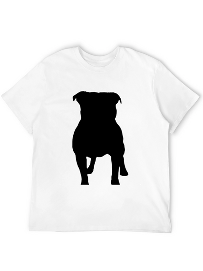 Black Dog Silhouette Graphic Tee - Casual Style