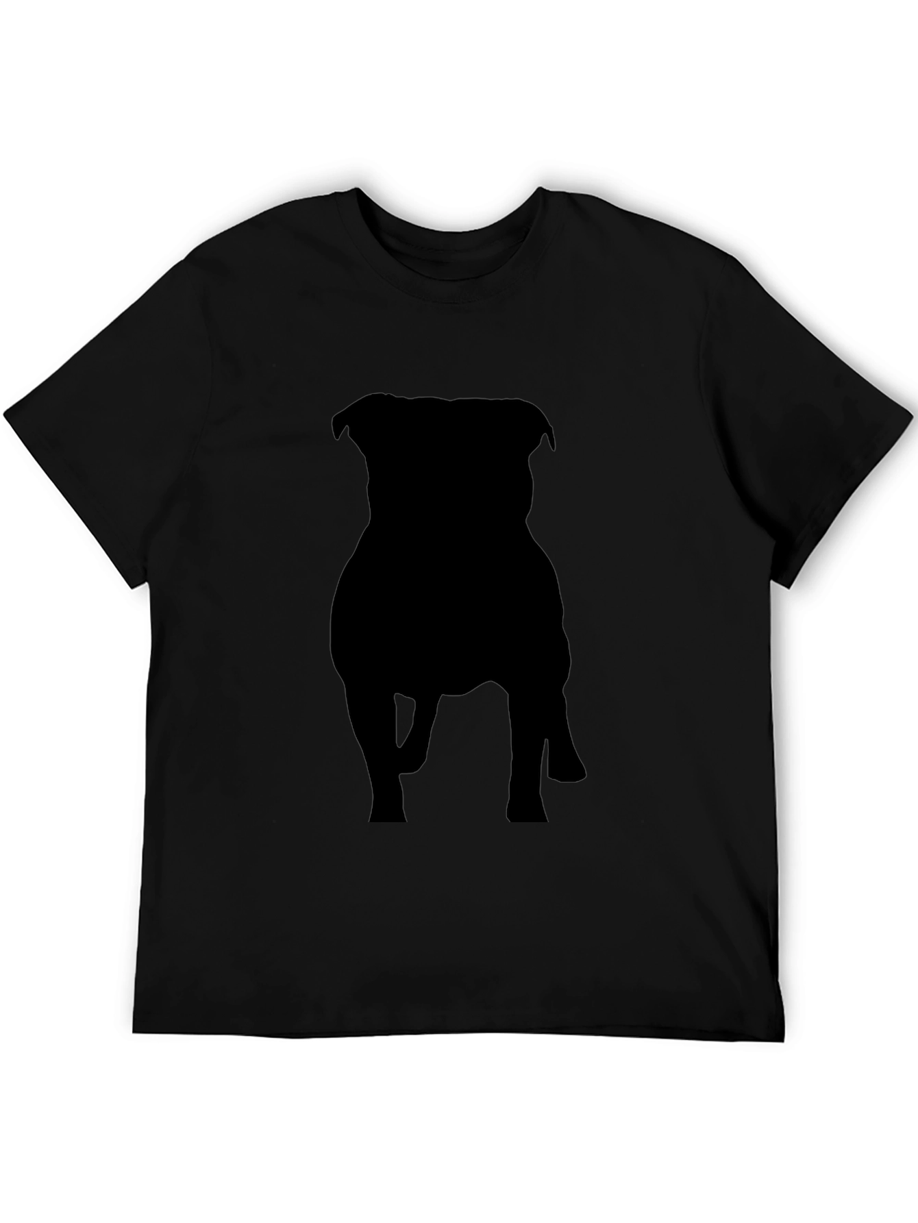 Black Dog Silhouette Graphic Tee - Casual Style