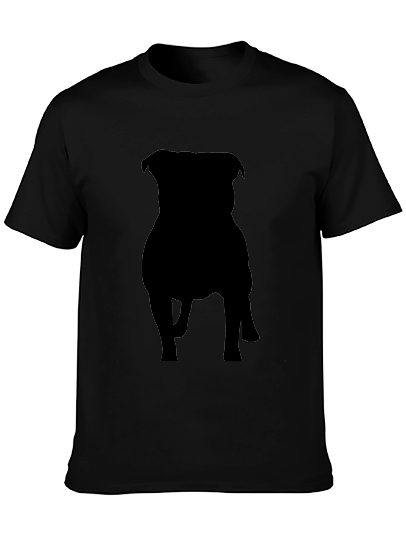 Black Dog Silhouette Graphic Tee - Casual Style