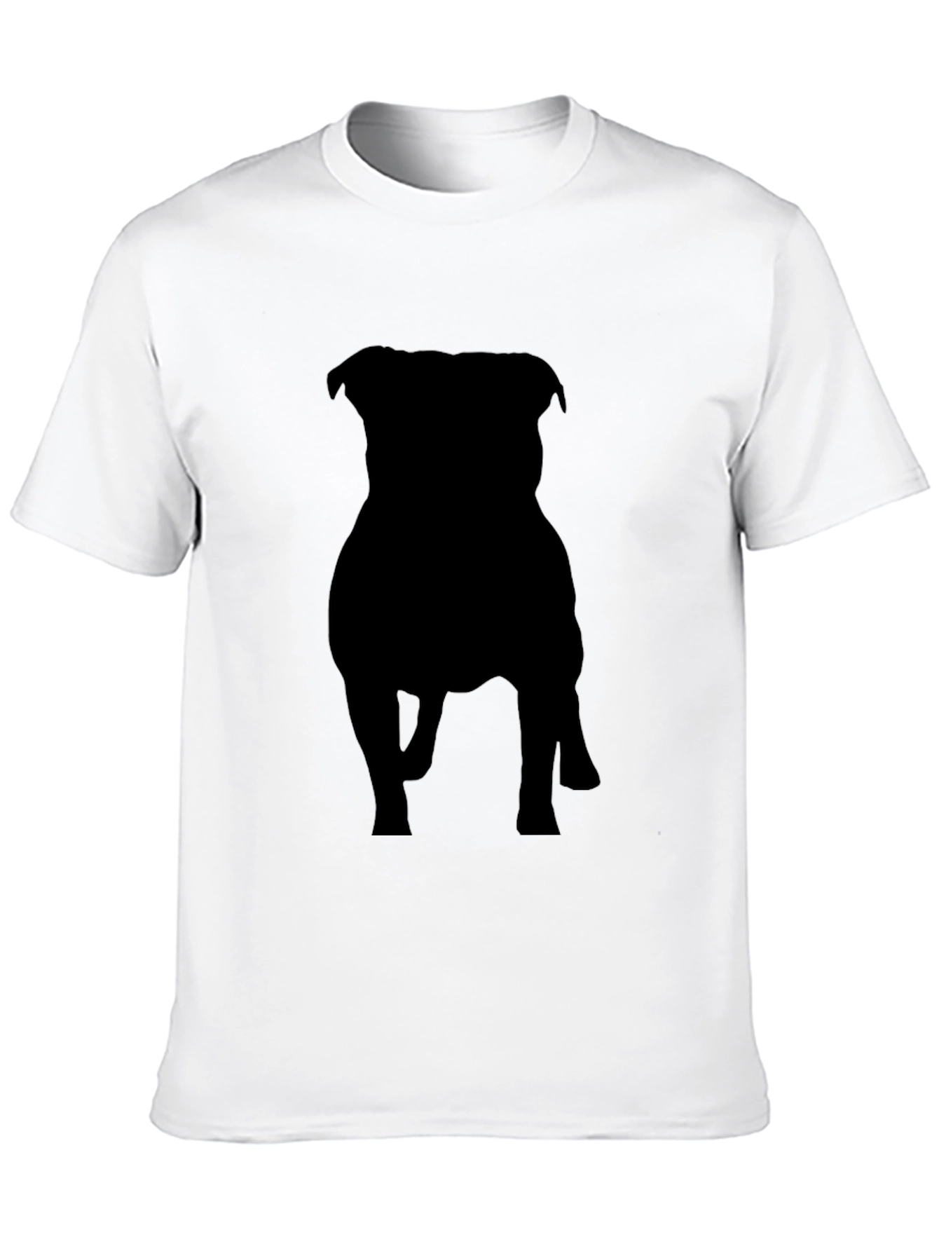 Black Dog Silhouette Graphic Tee - Casual Style