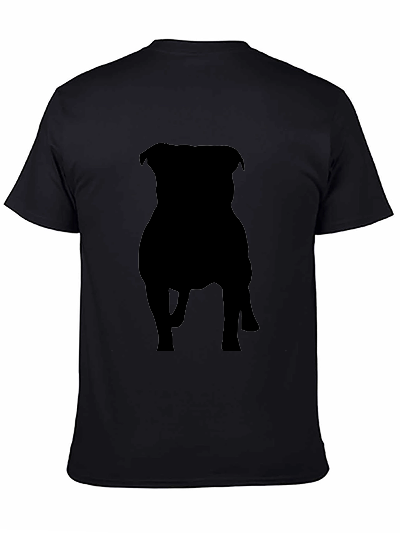 Black Dog Silhouette Graphic Tee - Casual Style