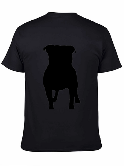 Black Dog Silhouette Graphic Tee - Casual Style