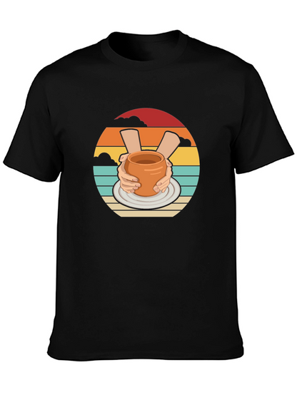 Pottery Hands Black Graphic T-Shirt