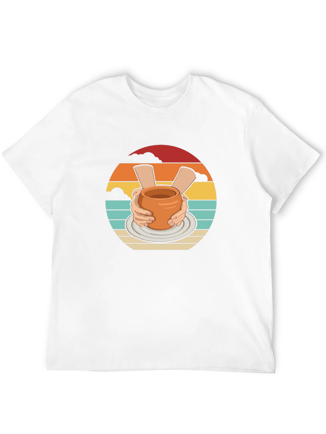 Pottery Hands Black Graphic T-Shirt
