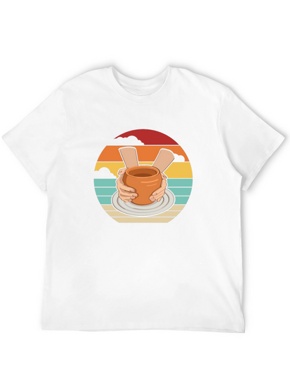 Pottery Hands Black Graphic T-Shirt