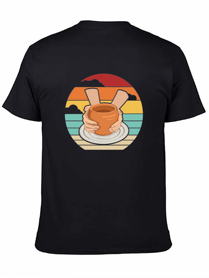 Pottery Hands Black Graphic T-Shirt