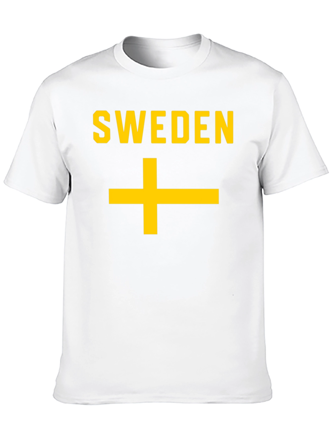 Sweden Flag T-Shirt - Black Cotton Tee