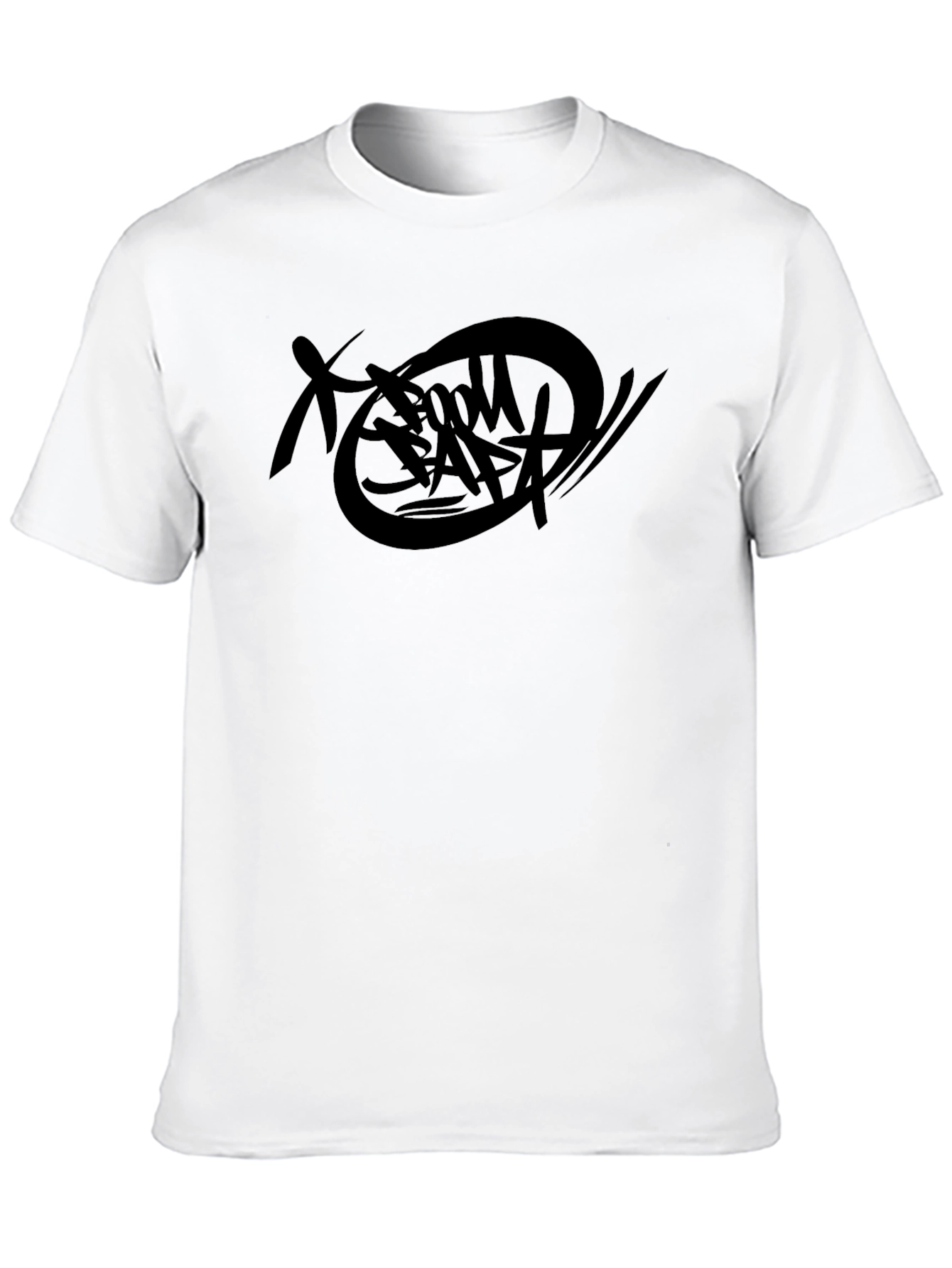 Black T-Shirt with Abstract Graphic Design