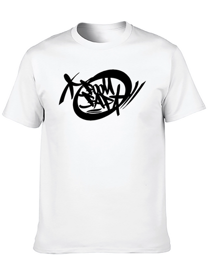 Black T-Shirt with Abstract Graphic Design