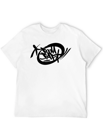 Black T-Shirt with Abstract Graphic Design