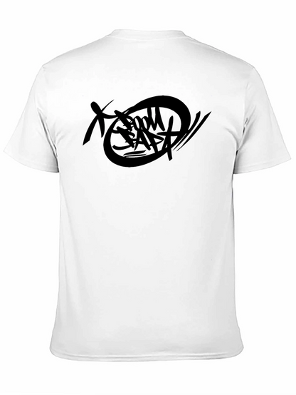 Black T-Shirt with Abstract Graphic Design