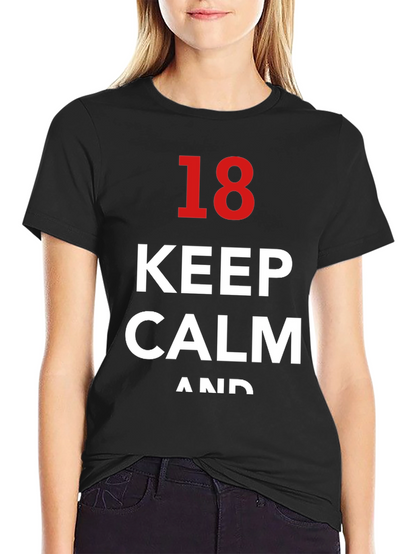 Keep Calm 18th Birthday T-Shirt - Black