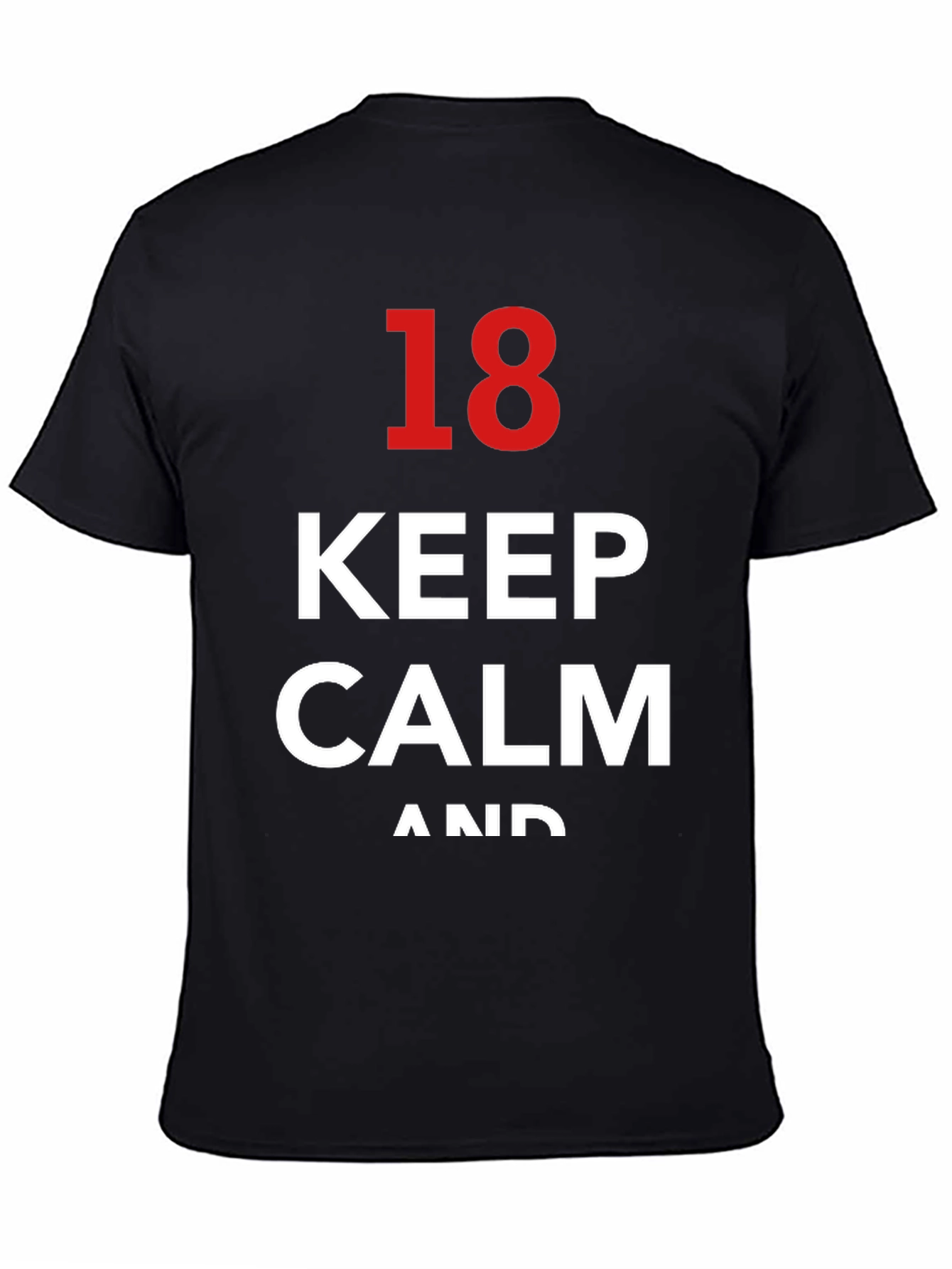 Keep Calm 18th Birthday T-Shirt - Black