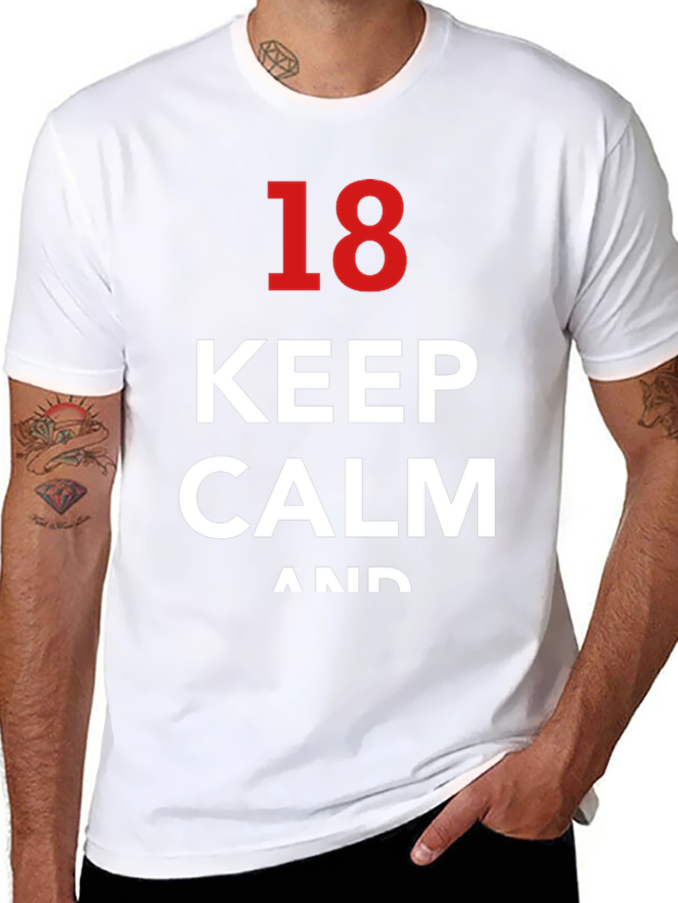 Keep Calm 18th Birthday T-Shirt - Black