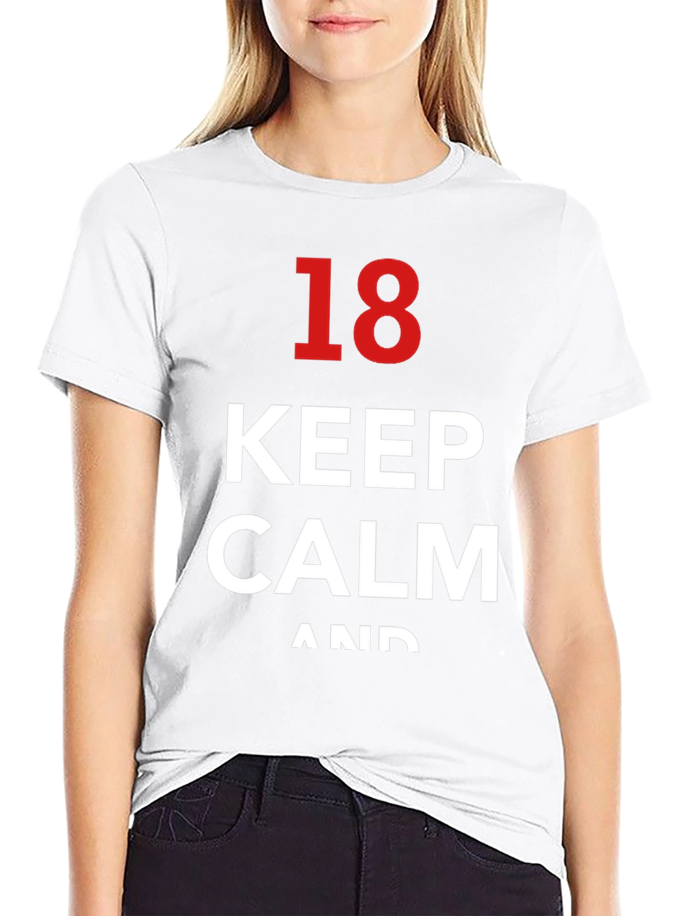 Keep Calm 18th Birthday T-Shirt - Black