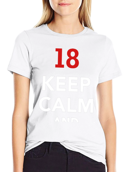Keep Calm 18th Birthday T-Shirt - Black