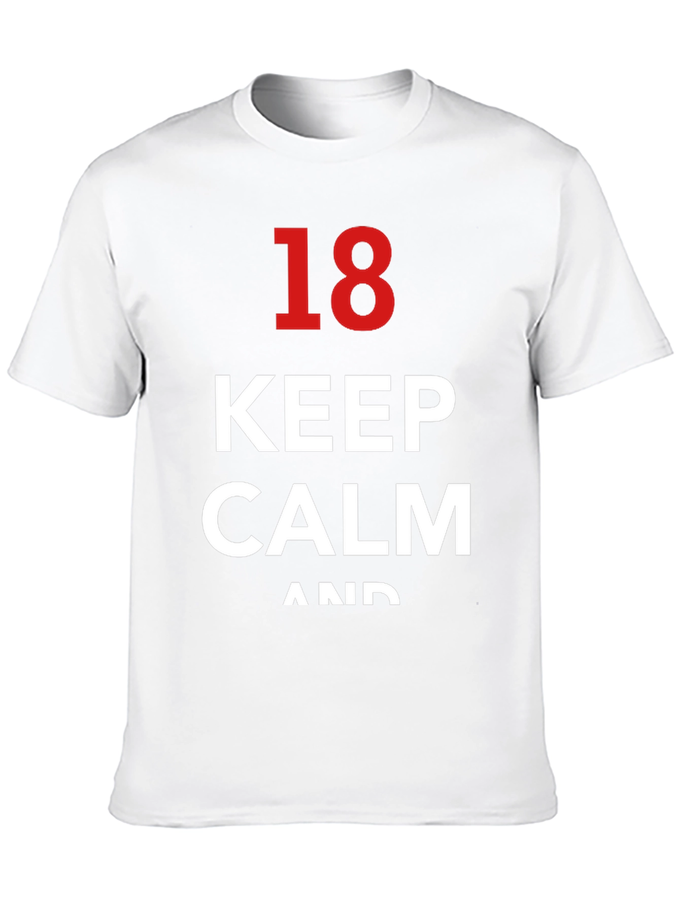 Keep Calm 18th Birthday T-Shirt - Black