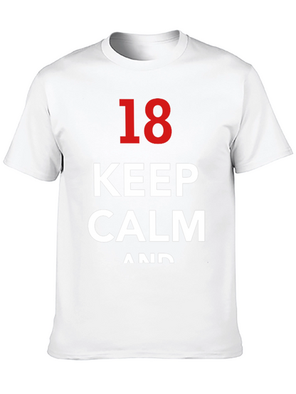 Keep Calm 18th Birthday T-Shirt - Black
