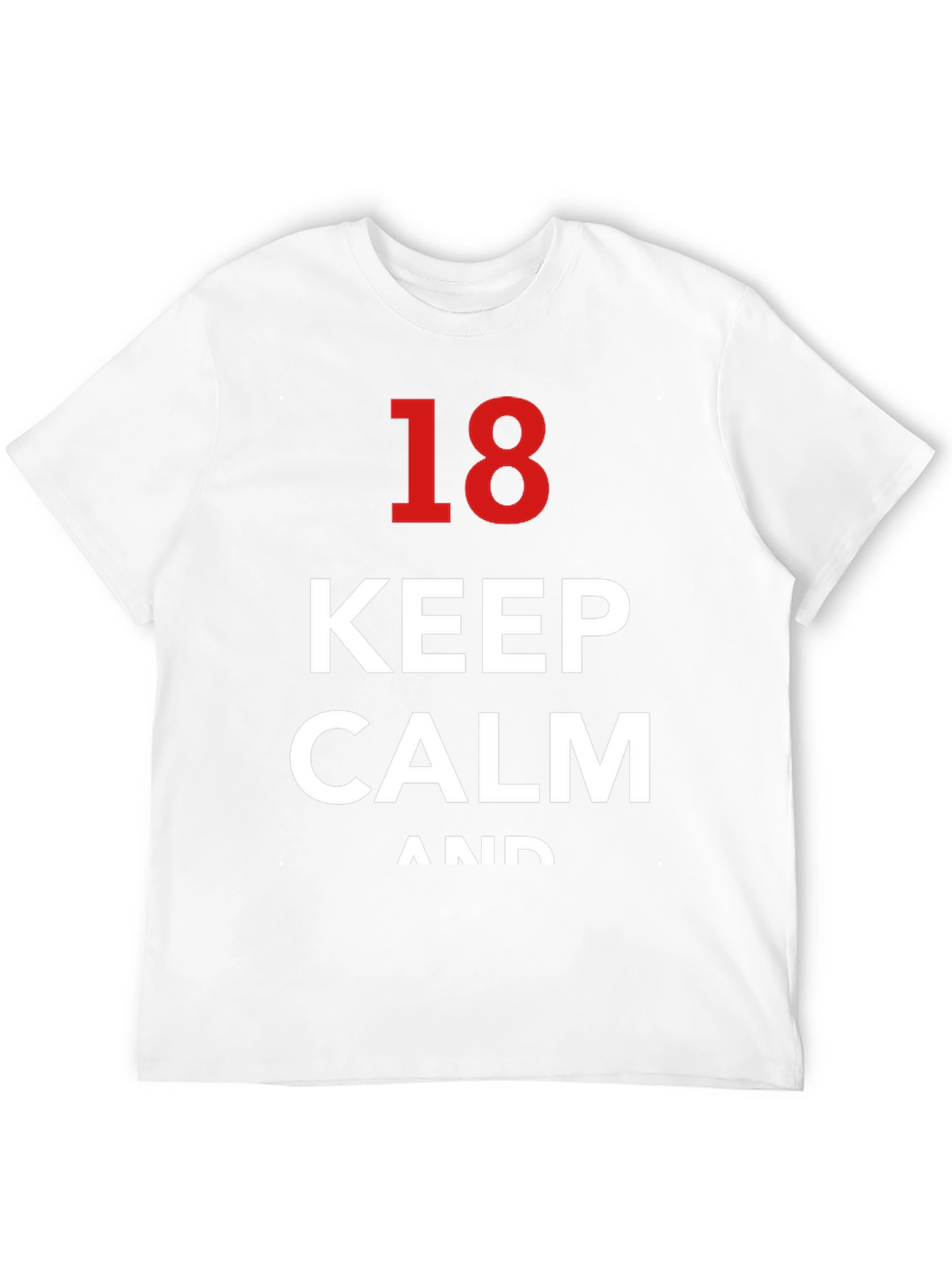 Keep Calm 18th Birthday T-Shirt - Black