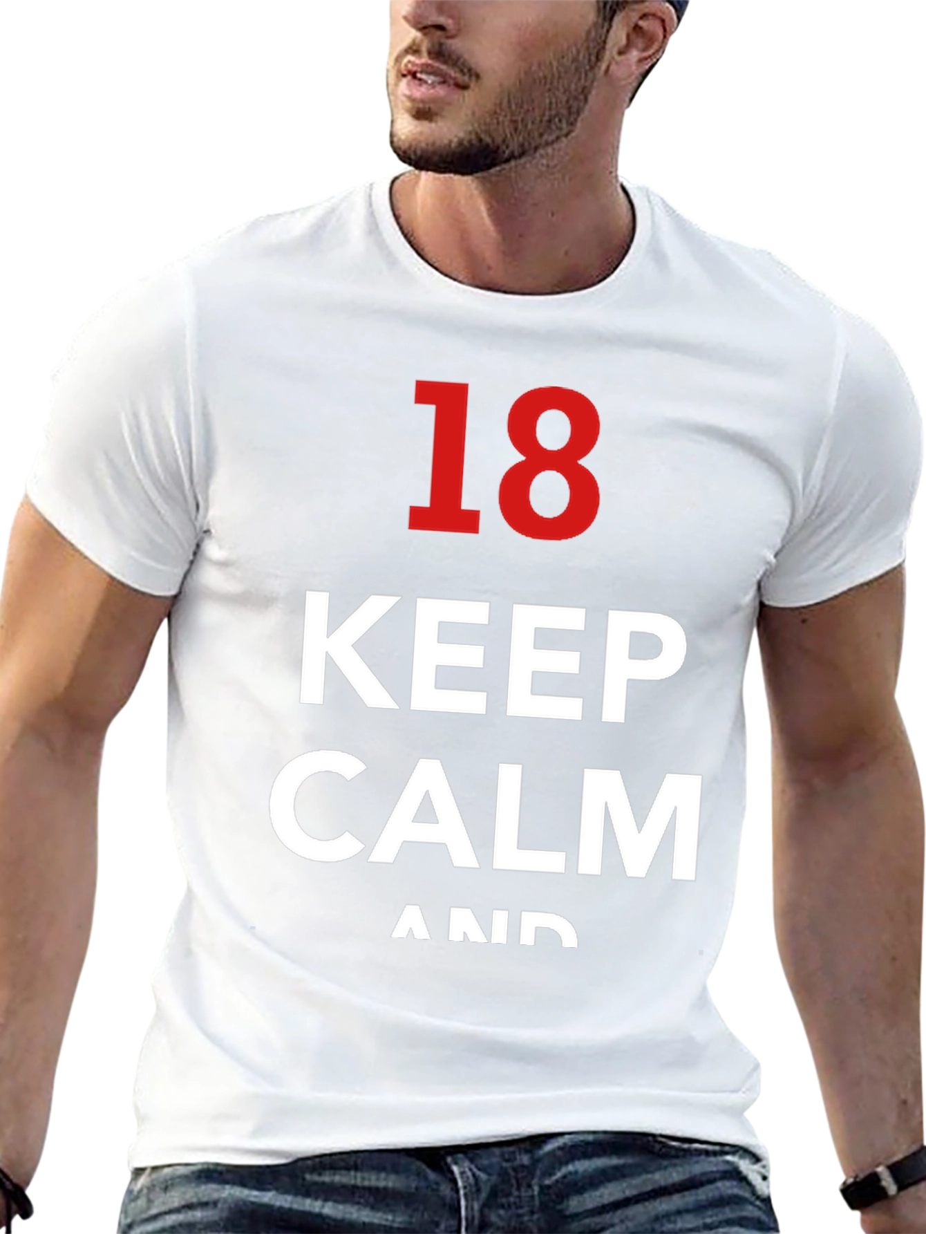 Keep Calm 18th Birthday T-Shirt - Black