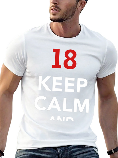 Keep Calm 18th Birthday T-Shirt - Black