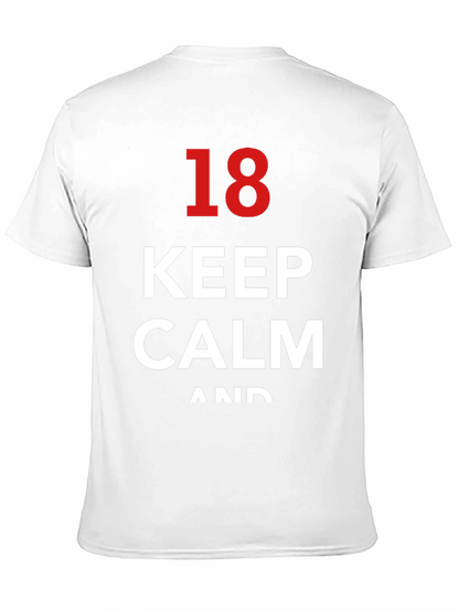 Keep Calm 18th Birthday T-Shirt - Black
