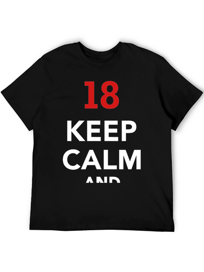 Keep Calm 18th Birthday T-Shirt - Black
