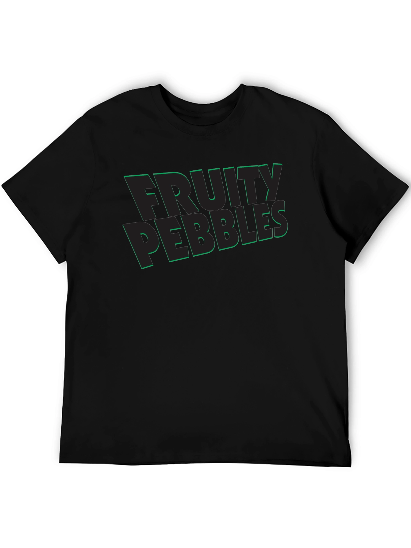 Fruity Pebbles Graphic Tee - Black Casual T-Shirt
